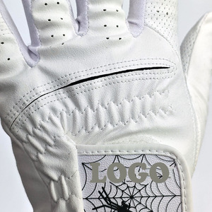 Manos izquierdas Gran calidad Piel de oveja personalizada Adecuado Cabretta Cuero Blanco Guantes de golf Logo personalizado - Product Image 3