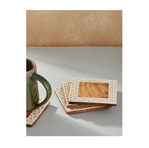 Posavasos de madera de nogal cuadrados personalizados, alfombrillas y almohadillas clásicas, fabricante y exportador que ofrece una amplia gama de formas y tamaños - Product Image 4