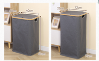 42*32*75CM Panier à Linge Sale avec Poignées de Couvercle Pliable Lavable en Machine Sac Intérieur Chambre Cube à Linge Jouet Snacks Boîte de Rangement