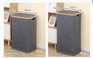 42*32*75CM <span class=keywords><strong>Panier</strong></span> à Linge Sale <span class=keywords><strong>avec</strong></span> Poignées de Couvercle Pliable Lavable en Machine Sac Intérieur Chambre Cube à Linge Jouet Snacks Boîte de Rangement - Product Image 2