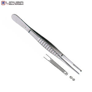 Fórceps de tejido WAUGH 1x2 dientes quirúrgicos 15cm Manual de acero inoxidable MOL certificado punta fina mandíbulas dentadas Manejo de tejido médico - Product Image 2