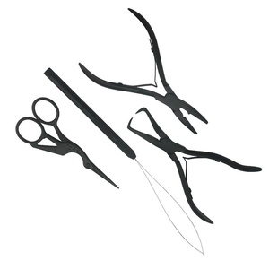 Micro <b>Bead</b> Stainless Steel Black Hair Extension <b>Kit</b> with Pliers & Scissor Customizable Size OEM/ODM Available - Product Image 5