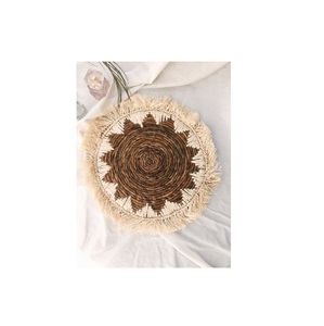American Style Round Shape Handmade Rattan <b>Coaster</b> in <b>Table</b> <b>Coaster</b> for Dinner Home Decor Accessories - Product Image 1