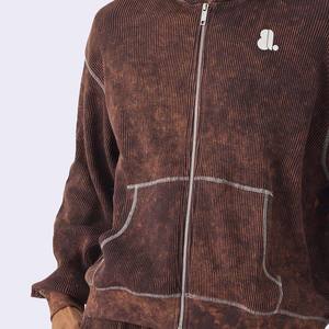 ชุดวอร์มผ้าฝ้าย100% มีซิปสำหรับผู้ชายชุดวอร์มที่สามารถระบายอากาศได้ดีออกแบบให้เป็นมิตรกับสิ่งแวดล้อมได้ตามต้องการ - Product Image 4