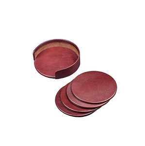 Handmade Leather coaster with <b>Kitchen</b> <b>Accessories</b> Table Top Use Coaster Holder and Handmade Use at Best Price - Product Image 2