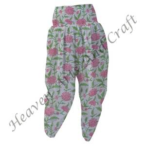 Pyjama en coton à imprimé floral pour femmes, fait à la main, doux et confortable, style décontracté pour l'automne et le printemps - Product Image 1