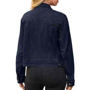 Chaqueta vaquera estilo Street Wear, cómoda y sostenible, precios completos para mujer, lavable con logotipo frontal, chaqueta vaquera para mujer - Product Image 6