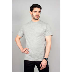 เสื้อยืดคอกลมผู้ชาย Unze London รุ่นเบสิค ผ้าฝ้ายเจอร์ซีย์ 100% ย้อมสีพื้น ดีไซน์ฟิตเนส ทรงหลวม กระชับรูปร่าง - Product Image 5