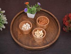 Plateau de service en bois décoratif de ferme vintage de 12 pouces en gros comptoir de cuisine et table basse personnalisés - Product Image 3