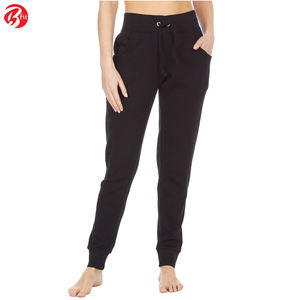 <b>Women's</b> New Arrival Mid Waist Cotton Fleece Jogging <b>Trousers</b> Warm Comfortable Winter Flat Front Style Pants - Product Image 5