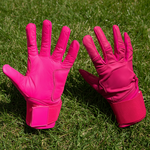 ถุงมือตีเบสบอลแบบอัมบิเด็กซ์แบบสั่งทำพิเศษ หนังพรีเมียม ข้อมือยาว ทนทาน ระบายอากาศได้ดี สีชมพู สำหรับการแข่งขันและการฝึกซ้อม - Product Image 1