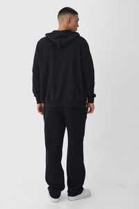 Sudaderas con capucha Unisex con cremallera y logotipo personalizado para hombre, de gran tamaño, 100% algodón, corazón bordado, secado rápido, cómodo, con hombros caídos y cremallera - Product Image 2