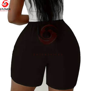 Shorts en molleton respirant pour femmes grandes tailles, haute qualité, 100% coton, taille élastique, décontractés, personnalisables - Product Image 6