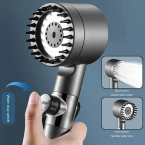 หัวฝักบัวนวดแรงดันสูง 3 ฟังก์ชั่น พร้อมปุ่มสตาร์ท-สต็อปและตัวกรอง - Product Image 1