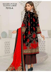 Haute qualité lin/100% soie Salwar Kameez modeste fête mode impression naturel exportation qualité tissu pour inde Pakistan dames - Product Image 3