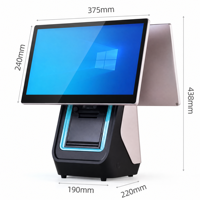 Système de point de vente à double écran tactile réactif, terminal moderne pour entreprise, ordinateur de point de vente tout-en-un