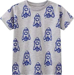 เสื้อยืดแขนสั้นสำหรับเด็กชายวัยหัดเดินเสื้อยืดลำลองคอกลมกราฟิคสำหรับฤดูร้อน - Product Image 1