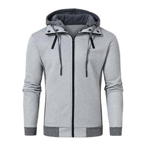 Sudaderas con capucha de hombre de Algodón 100% con logotipo personalizado, ropa de hombre de forro polar, sudaderas con capucha de gran tamaño en blanco, cremallera básica de Color sólido - Product Image 1