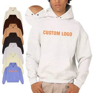 เสื้อฮู้ดผ้าฟลีซคอตตอน 340GSM สำหรับฤดูหนาว แบบขายส่ง ทรงโอเวอร์ไซส์สำหรับผู้ชาย พร้อมโลโก้สั่งทำ กันน้ำและเป็นมิตรกับสิ่งแวดล้อม - Product Image 2