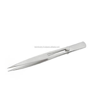 Ensemble de pincettes à sourcils en acier inoxydable noir et plat avec logo personnalisé de bonne qualité - Product Image 6