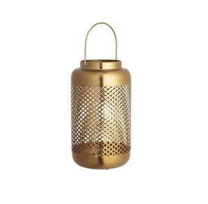 Linterna de Ramadán de Metal Brillante para Uso Familiar Seguro que Ofrece Luz Suave y Constante Durante las Noches - Product Image 1