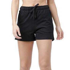 Shorts de sport décontractés pour femme à taille haute en coton, avec cordon de serrage et poches, doux, pour l'entraînement et la détente estivale - Product Image 3