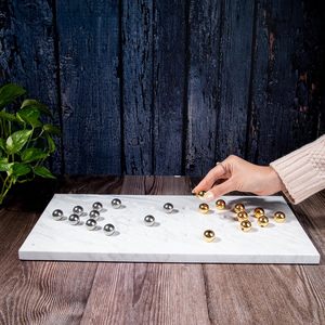 Guerre territoriale Jeu de société en bois de dames chinoises avec 20 billes Solitaire et activité multijoueur intérieure stimulante - Product Image 2