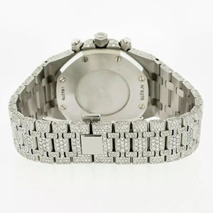 Reloj de Lujo Hip Hop con Moissanita, Moderno, con Incrustaciones de Diamantes VVS, de Acero Inoxidable, Cuarzo, para Hombre, Joyería de Moda - Product Image 3