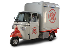Piaggio Ape Food Coffee, Equipo Agrícola Móvil de Acero, Superficie Galvanizada, Rodamientos de Bolas, Garantía de 3 Años (Amarillo), Carga de 200 kg - Product Image 4