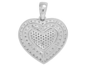 Elegante colgante de corazón chapado en oro con brillantes diamantes de moissanita racimo joyería romántica para hombres y mujeres - Product Image 3