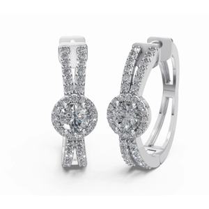 Boucles d'oreilles en diamant en forme de cercle Arsinoe Radiance 9 KT 14 KT 18 KT Or Coupe ronde Bijoux cultivés en laboratoire Vente en gros OEM B2B Fournisseur d'exportation - Product Image 4