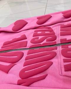 เสื้อฮู้ดผ้าฝ้าย100% ของผู้ชายเสื้อสเวตเตอร์ผ้าฟลีซ500 + GSM รุ่นหน้าจอพิมพ์ลายนูนออกแบบได้ตามต้องการสำหรับฤดูหนาว - Product Image 5