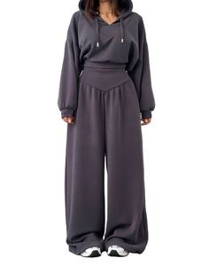 Nouvel ensemble de survêtement d'hiver de qualité pour homme, pull à capuche et pantalon de survêtement, personnalisable, vierge, coupe oversize, en molleton 100% coton - Product Image 1