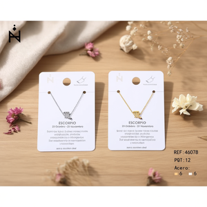 Pendiente Zeta Escorpio de Acero Inoxidable Chapado en Oro, Tobillera del Zodiaco para Mujer, Joyería de Moda, Regalo, Estilo Moderno - Product Image 2