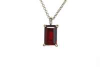Collier chaîne à maillons pour femme en gros, plaqué or 18 carats, argent sterling 925, pendentifs en grenat naturel