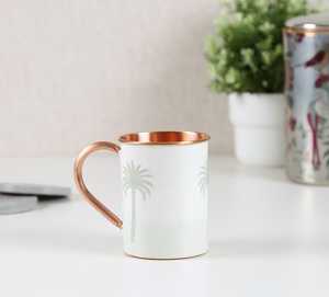 Mug en cuivre imprimé de luxe, écologique, artisanal, avec revêtement premium, grande capacité pour les bars, les cafés et l'usage domestique, prix - Product Image 1