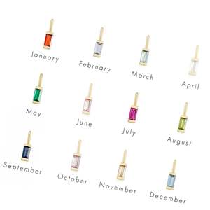 Baguette จี้ทับทิมขนาดเล็ก july birthstone ชุบทองนำโชคทำด้วยมือเครื่องประดับหินขนาดเล็กเสน่ห์สำหรับทำเครื่องประดับ - Product Image 2