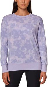 <b>Women's</b> <b>Lightweight</b> 100% Cotton Fleece Pullover <b>Sweatshirt</b> Anti-Shrink Active Top Rhinestone Detail Winter Spring Summer - Product Image 6