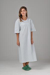 Robe d'hôpital unisexe en coton avec impression à pois réutilisable et uniforme de patient pour femmes bon marché en vente en gros - Product Image 3