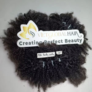 Vietglobal Extensions de cheveux afro crépus bouclés de couleur naturelle 100% cheveux humains vietnamiens bruts - Product Image 1