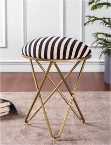 Metallic <b>side</b> <b>table</b> gold cross legs stool ottoman bulk quantity usage home hotel room restaurant indoor outdoor living room 2023 - Product Image 2