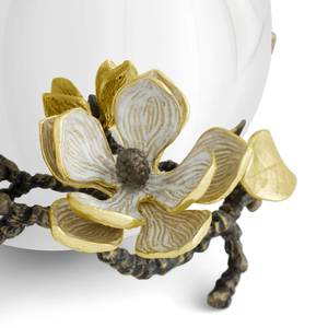 Jarrón Decorativo de Metal para Flores, Diseño de Rama Floral en Plata y Oro, Jarrón de Lujo para Mesa de Salón, Porta Flores para Bodas - Product Image 3