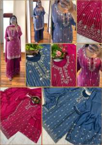 Grossiste indien Ensemble Plazzo 3 pièces prêt à l'emploi de haute qualité avec Dupatta pour tenue occasionnelle de mariage et de fête au meilleur prix - Product Image 5