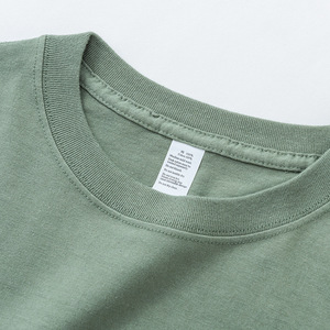 Haute qualité 100% coton couleur unie chemise à manches longues 260g unisexe logo personnalisé lâche blanc plaine T-shirt à manches longues - Product Image 5