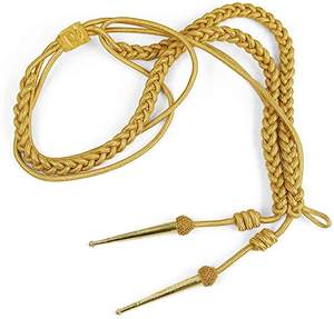 Aiguillette OEM al por mayor por encargo hombro shineGold Wire Aiguillette Gold Wire Cord con tamaño de color personalizado e impresión de logotipo - Product Image 3