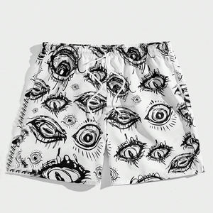 Pantalones cortos con estampado de sublimación personalizada, pantalones cortos de vacaciones de poliéster de diseño único para hombres y mujeres, pantalones cortos OEM para ropa de playa - Product Image 6