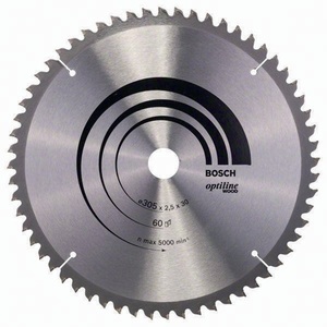 Optiline Wood Circular <b>Saw</b> Blade 305mm 60 Teeth 30mm Bore Carbide-Tipped for Bosch - Product Image 1