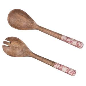 Handmade Wooden <b>Salad</b> Servers Set Of 2 Piece Home And Wedding Tabletop Food Serving Spoon and Fork Sets <b>Salad</b> <b>Tools</b> - Product Image 3