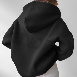 Sudadera con capucha informal de primera calidad para mujer, sudadera cómoda con hombros caídos para ropa de calle elegante, ropa deportiva de invierno esencial - Product Image 6