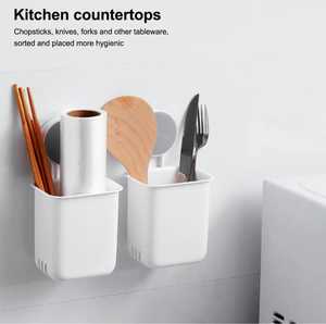 Support mural carré pour brosse à dents et dentifrice, ventouse, écologique, facile à nettoyer, organisateur de rangement pour salle de bain, plastique ABS - Product Image 3